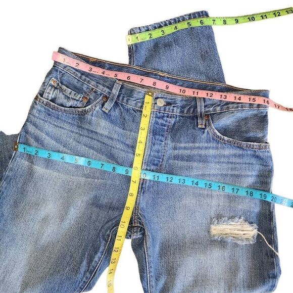 Levi's Women Jeans, Levi's 501 CT Button Fly Straight Leg Tapered Jeans, Sz W32 - Picture 4 of 11